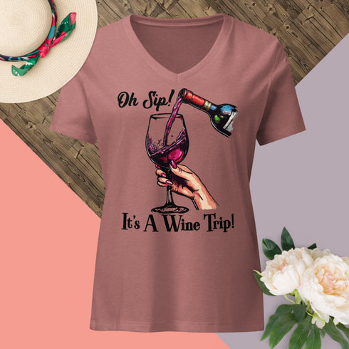 Oh Sip, It's A Wine Trip-Most Likely To Laugh At My Own Jokes V-Neck Tee